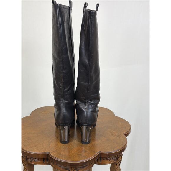 GUC Rebecca Minkoff Black Knee High Heeled Boot #1478 Size 8 - Picture 6 of 9